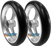 CW507 6" X 1" Aluminum 3 Spoke wheel / Soft Urethane Tire with 5/16" bearings. Sold as Pair