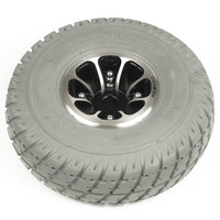 10" Gray Flat-Free Drive Wheel Assembly for Jazzy 610, 1103, 1113. Sold as Each