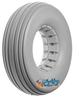 AL194 8 x 2 1/4" Light Gray RIB TIRE For Two-Piece Wheel. Sold as Pairs