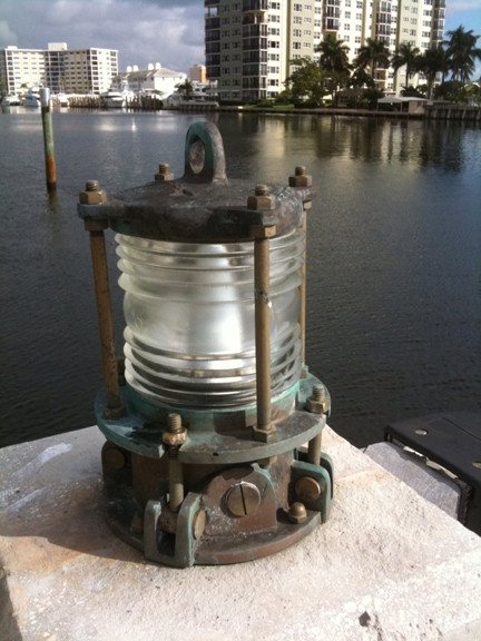 bronze nautical patina pier light