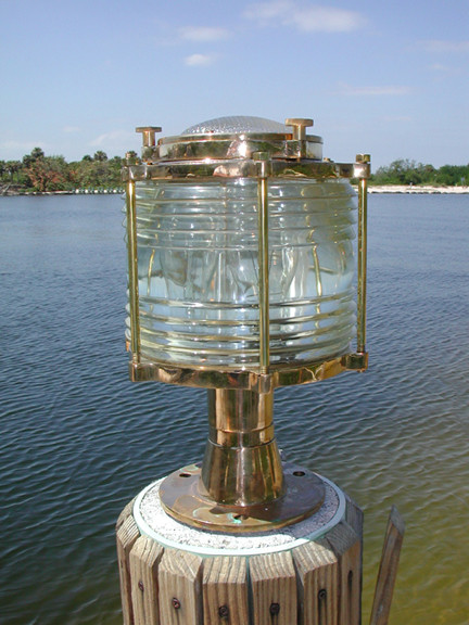 Bronze pedestal nautical dock piling light-XL - Dock Lights