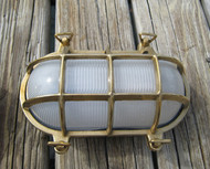 brass oval nautical dock light
