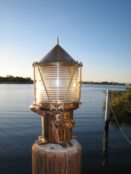 USCG style bronze piling dock light
