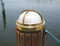 brass nautical round dock light