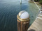 brass hooded nautical dock light