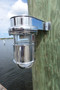 chrome shielded nautical dock light