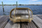 brass hooded nautical dock light