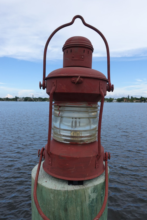 original ship's lantern.  Nautical decor marine lantern.