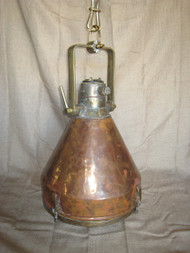 nautical hanging smooth copper ship light