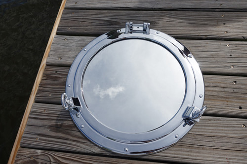 nautical chrome porthole mirror