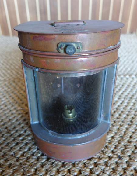 Vintage copper Hop Lee nautical light