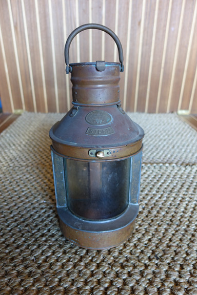 vintage copper nautical ship light