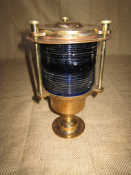 British Blue/Green lens pedestal light- you will receive a pair of matching  lights