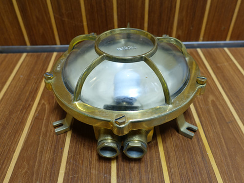 Brass original clamshell marine light