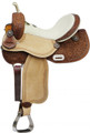 Double T Barrel Style Saddle With Texas Star Conchos 14, 15 & 16in. 6560W