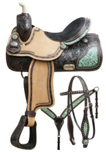 Double T Barrel Racing Saddle Set 7658 - Western Saddles