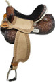Double T Barrel Style Saddle With Barrel Racer Conchos 14, 15, 16in. 6556