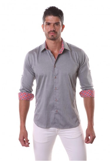 Jared Lang Button Down Shirt MADW 059 Grey | Shop Boutique Flirt