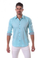 Jared Lang Button Down Shirt MADW 058 Chambray Turquoise