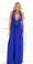 Karina Grimaldi Skyler Silk Beaded Maxi Dress Cobalt