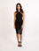 Donna Mizani Mid Length Racer Front Mesh Dress Black