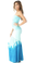 Sky Solanges Strapless Maxi Dress Blue Tie Dye