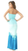 Sky Solanges Strapless Maxi Dress Blue Tie Dye