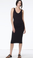James Perse Skinny Ruched Tank Dress Black