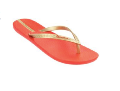 Ipanema Shoes Neo Sense Flip Flops Red Gold