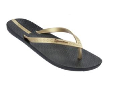 Ipanema Shoes Neo Sense Flip Flops Black Gold | Shop Boutique Flirt