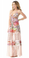 Sky Libertey Crochet Paneled Maxi Dress Pink