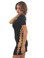 Donatella Arlene with Chain Mini Dress Black