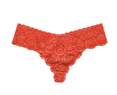 Commando Tulip Tanga Cross-Dyed Lace Thong Flame