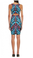 Mara Hoffman Slit Back Midi Dress Lunar Eclipse Teal Print