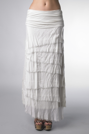  Tempo Paris Silk Maxi Skirt Ivory
