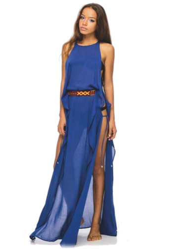 Indah Twiga Maxi Dress Cover Up Blue