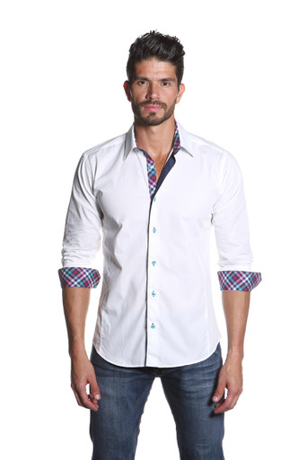 Jared Lang Button Down Shirt CGY 1023 White | Shop Boutique Flirt