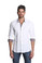 Jared Lang Button Down Linen Shirt Van 1157 White