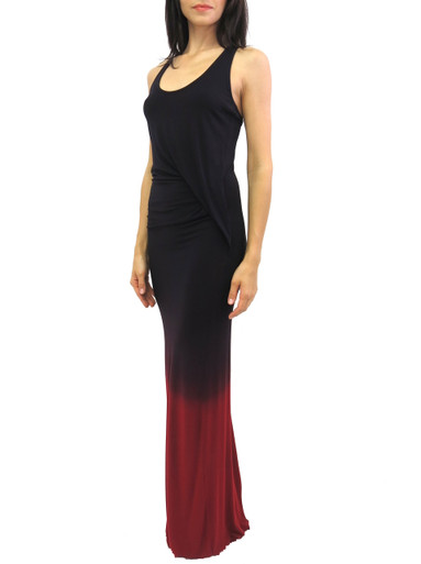 Young Fabulous and Broke Nono Maxi Dress Black Red Ombre