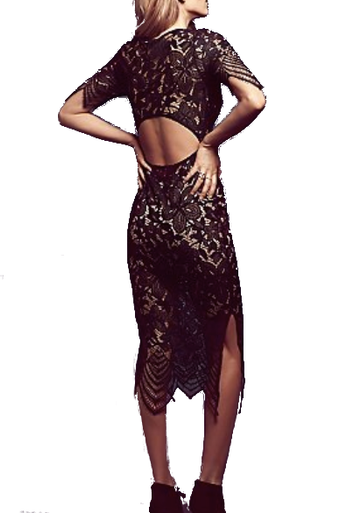 For Love and Lemons Luna Lace Maxi Dress Black | Shop Boutique Flirt