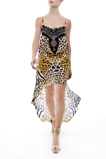 Parides Jaguar Hi-Low Cami Dress