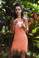For Love and Lemons Guava Mini Dress Tropical Orange