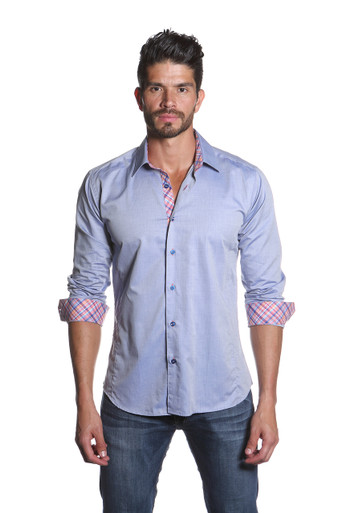 Jared Lang Button Down Shirt VAN 1115 Blue | Shop Boutique Flirt
