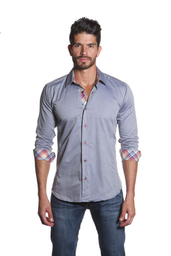 Jared Lang Button Down Shirt VAN 1142 Gray | Shop Boutique Flirt