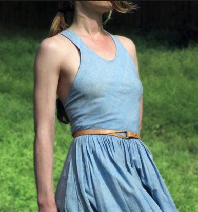 Map of Days Skinny Loop Leather Belt Brown