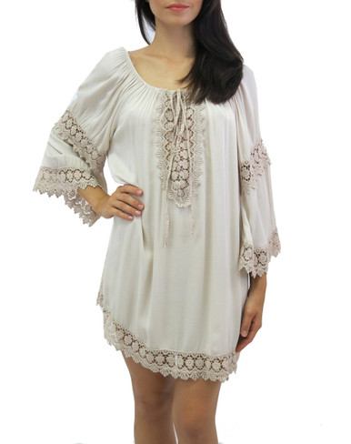 Tempo Paris Bohemian Dress 7696 Beige