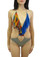 Indah Peponi One Piece Ruffle Swimsuit Stone Combo