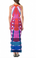 Mara Hoffman Fitted Maxi Skirt Beams Navy Print