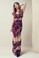 For Love and Lemons Vienna Maxi Dress Burgundy with Slip