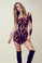 For Love and Lemons Vienna Mini Dress Burgundy with Slip